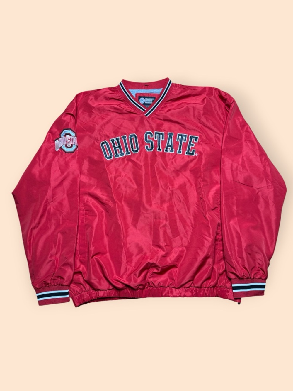 Vintage Ohio State Buckeyes Y2K Windbreaker Jacket Men’s 2XL Red Vtg 2000s